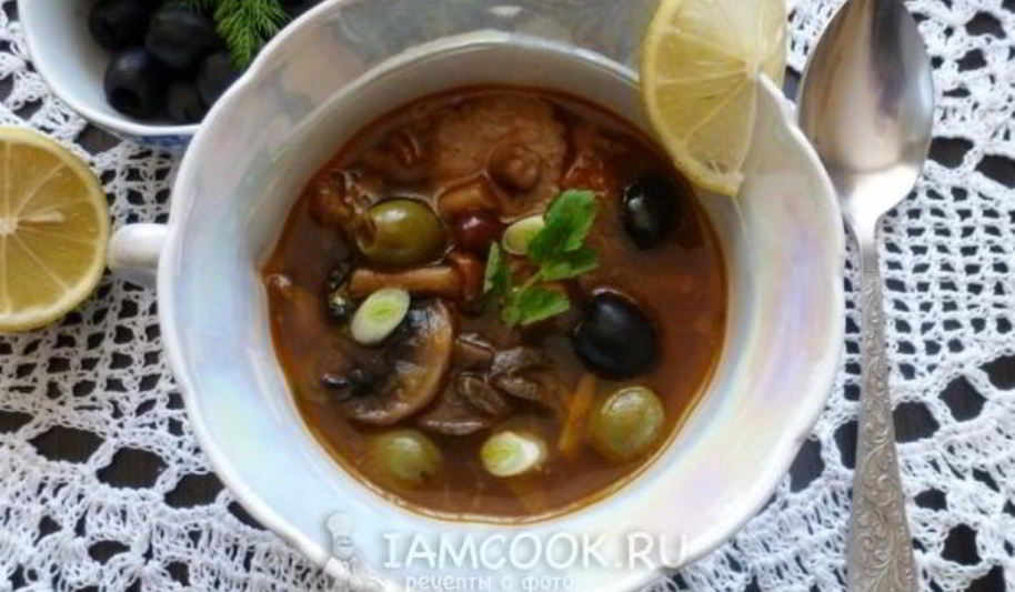Рецепт грибной сборной солянки