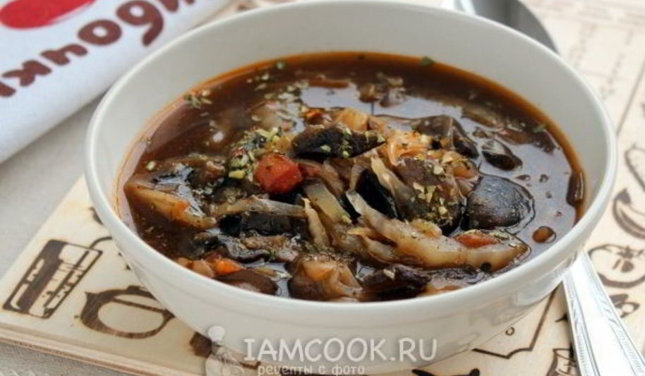 Рецепт грибной солянки с капустой