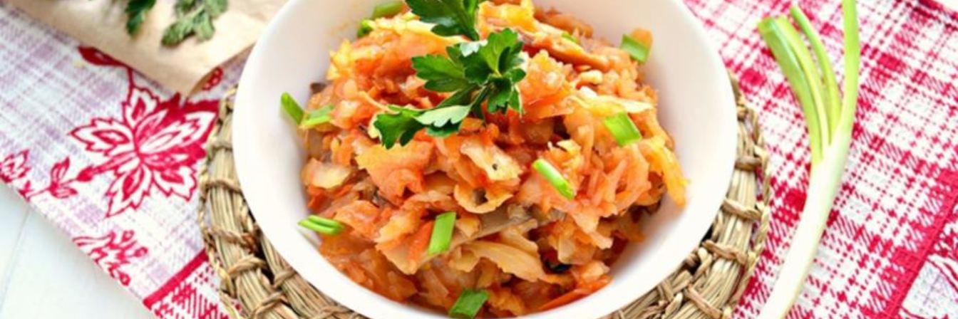 Капустная солянка с грибами
