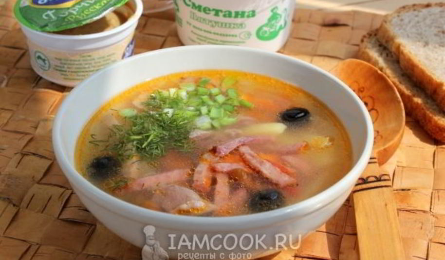 Рецепт мясной солянки в мультиварке