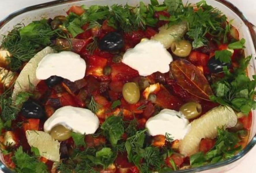 Пикантная овощная солянка