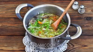 постная солянка из свежей капусты