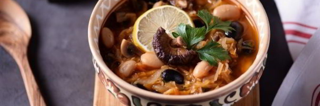 Постная солянка с фасолью