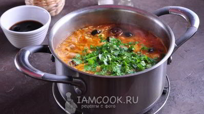 постная солянка с фасолью