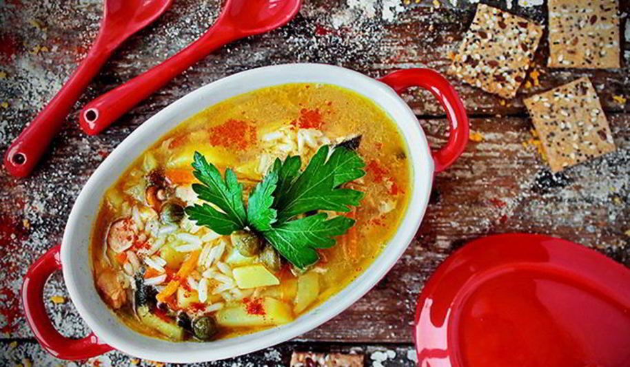 Рецепт солянки из горбуши с рисом и каперсами