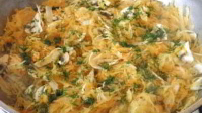 солянка из свежей капусты с грибами