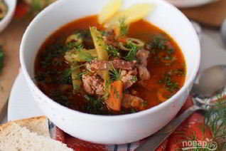 Солянка на бульоне из говядины