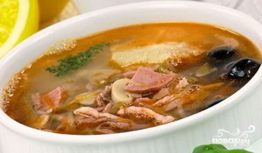 Рецепт солянки на ребрышках