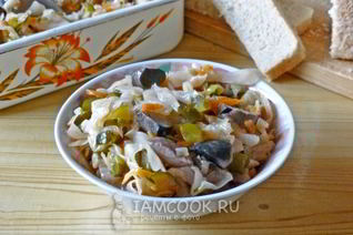 Солянка овощная с маринованными подосиновиками