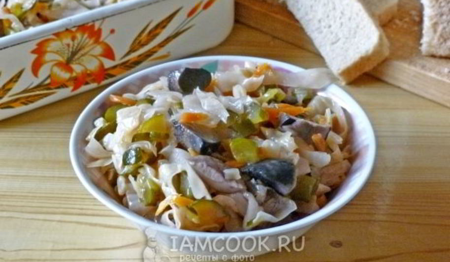 Рецепт солянки овощной с маринованными подосиновиками