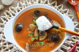 Солянка с грибами