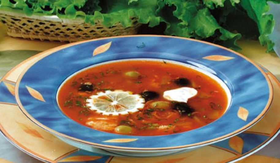 Рецепт солянки с мясом птицы