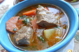 Суп Айнтопф с печенью