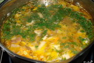 Суп из белых грибов свежих