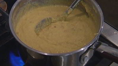 суп из нута с беконом и розмарином