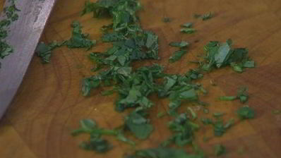 суп из нута с беконом и розмарином