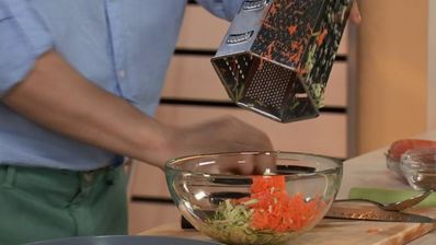 суп из сельдерея и оладьи из цукини