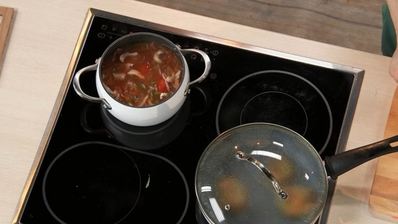 суп из сельдерея и оладьи из цукини