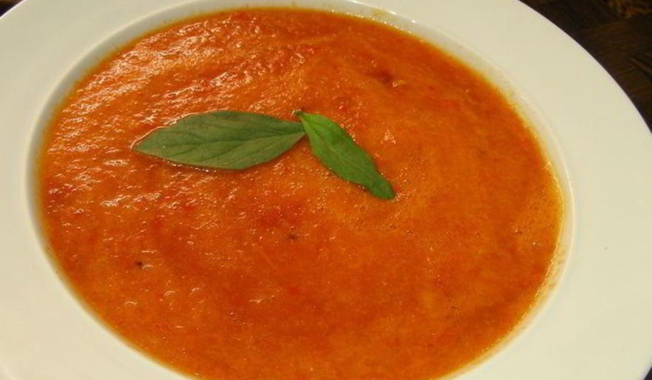 Рецепт супа из запеченных перцев с апельсиновым соком и тмином