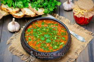 Суп Харчо с курицей и рисом