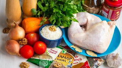 суп харчо с курицей и рисом