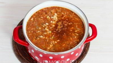 суп харчо с курицей и рисом