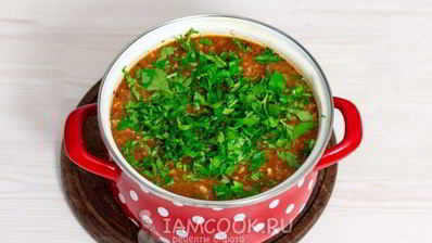 суп харчо с курицей и рисом