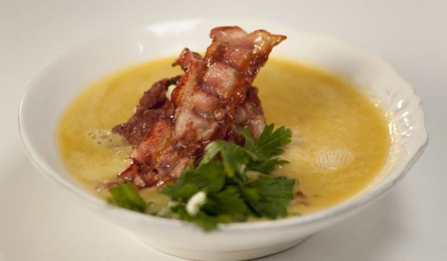 Рецепт горохового супа-пюре с беконом