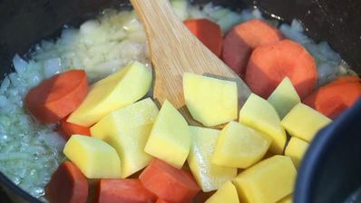 гороховый суп-пюре с беконом