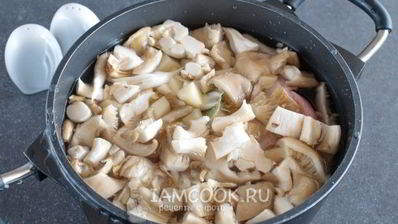 грибной суп-пюре с курицей