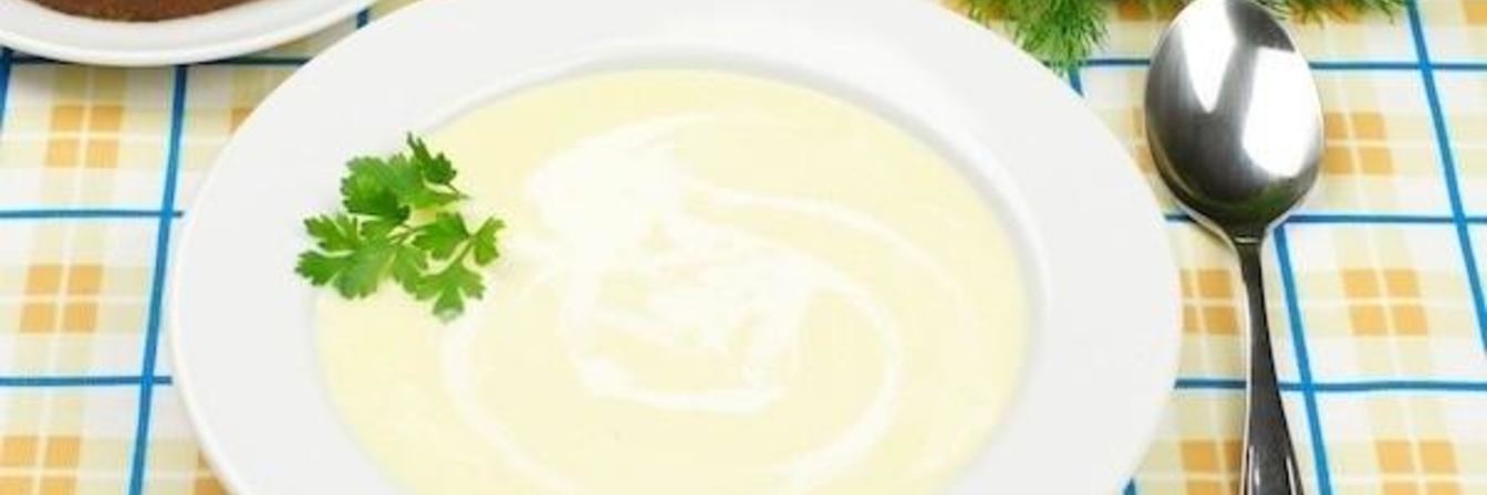 Картофельный суп-пюре с чесноком и сливками