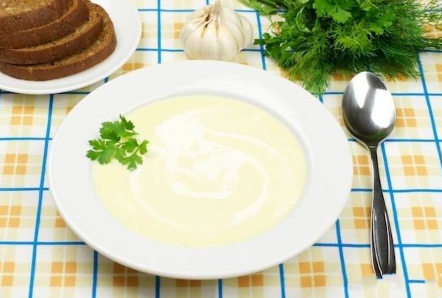 Картофельный суп-пюре с чесноком и сливками