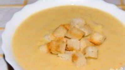 картофельный суп-пюре с гренками