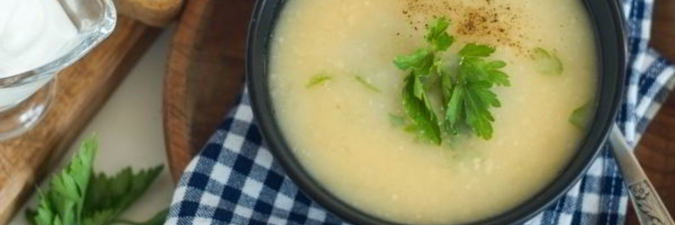 Каталонский картофельный суп-пюре с бобами