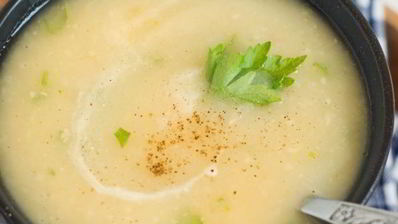 каталонский картофельный суп-пюре с бобами