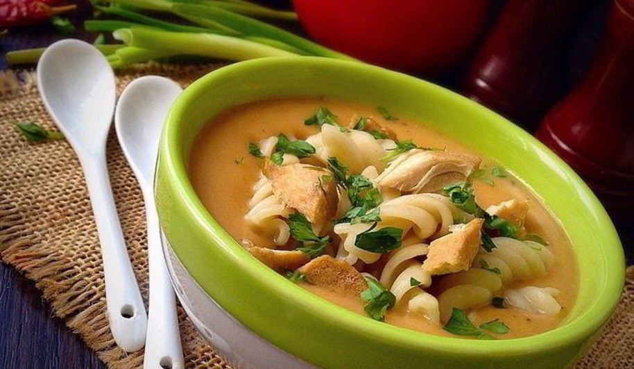 Рецепт куриного супа-пюре с макаронами