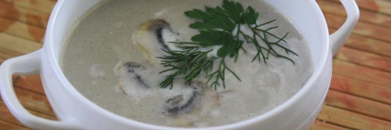 Куриный суп пюре со сливками грудками и шампиньонами