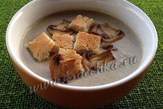 Постный суп-пюре из шампиньонов