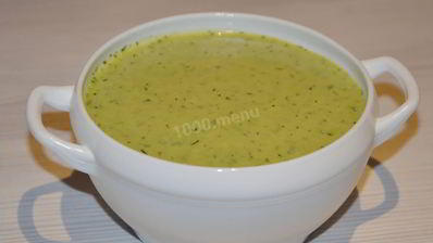 постный суп-пюре из зеленого горошка