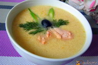 Сливочный суп-пюре с семгой
