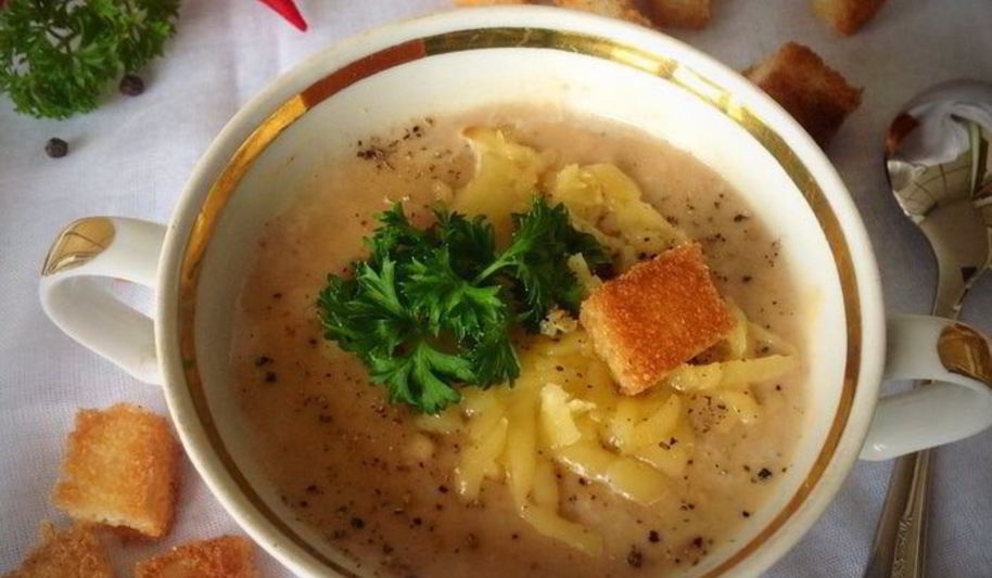 Рецепт супа-пюре из белой фасоли с баклажанами