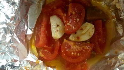 суп-пюре из белой фасоли с баклажанами