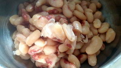 суп-пюре из белой фасоли с баклажанами