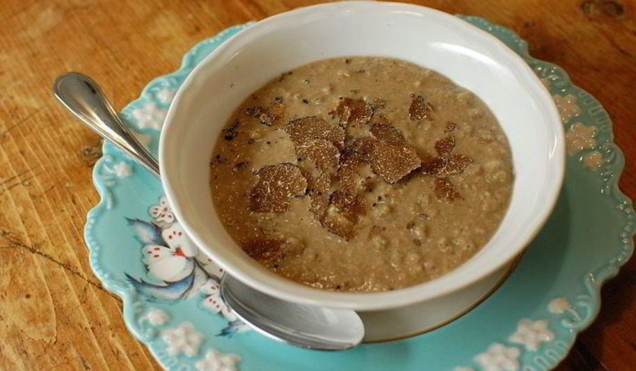 Рецепт супа-пюре из чечевицы и фасоли с трюфелем