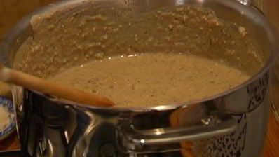 суп-пюре из чечевицы и фасоли с трюфелем