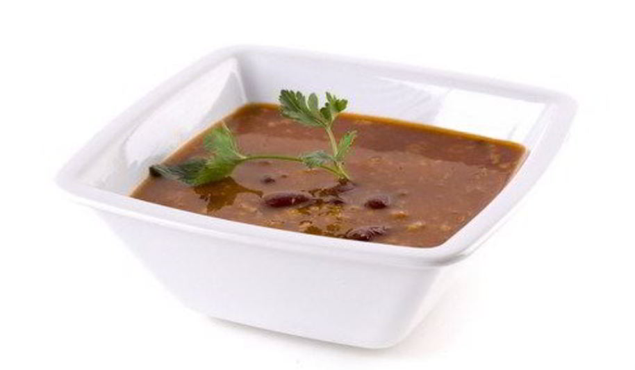 Рецепт супа-пюре из черной фасоли и кориандра