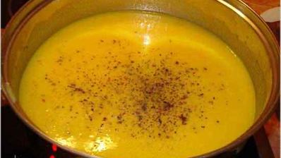 суп-пюре из тыквы с мускатным орехом