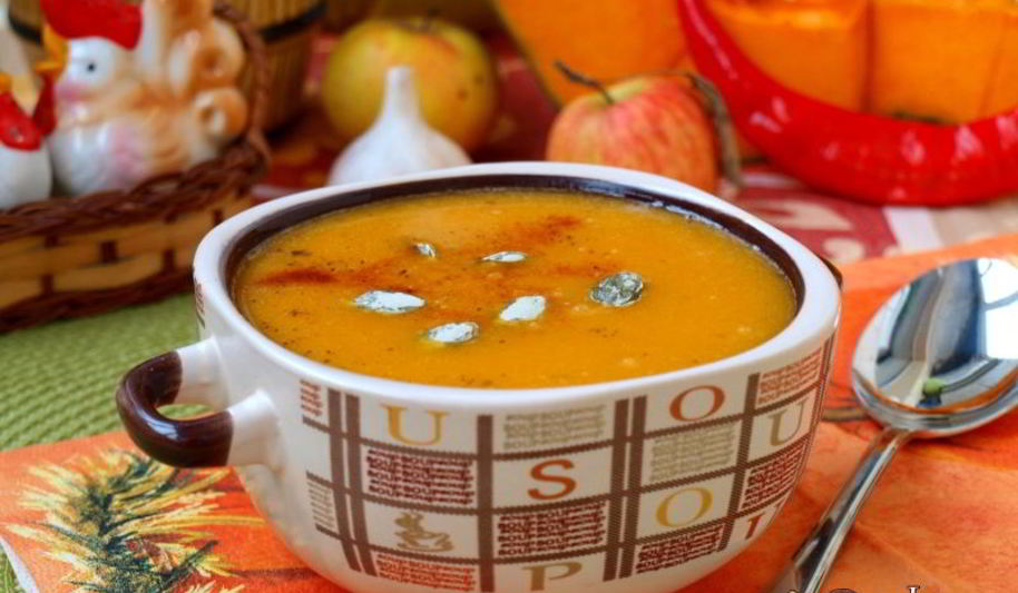 Рецепт супа-пюре из тыквы с яблоками