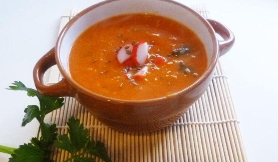 Рецепт супа-пюре из тыквы со шпинатом