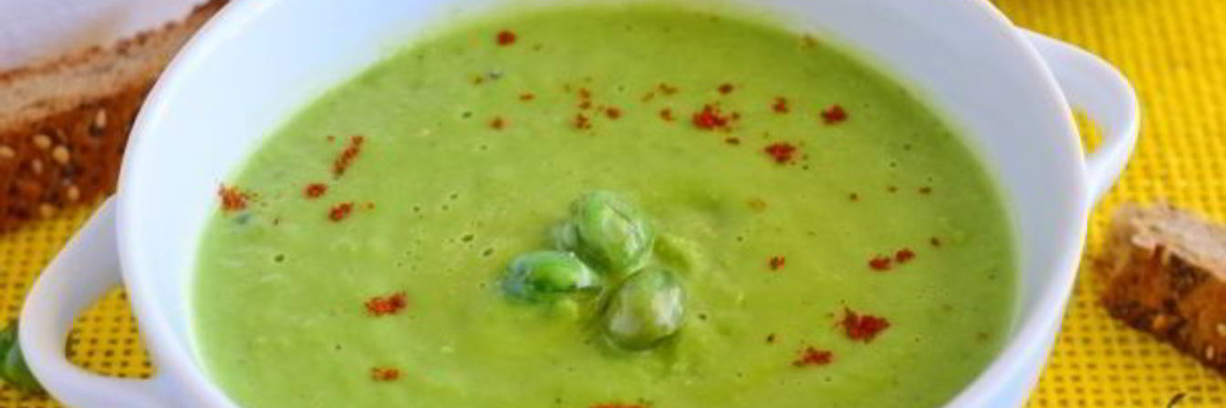 Суп-пюре из замороженного зеленого горошка